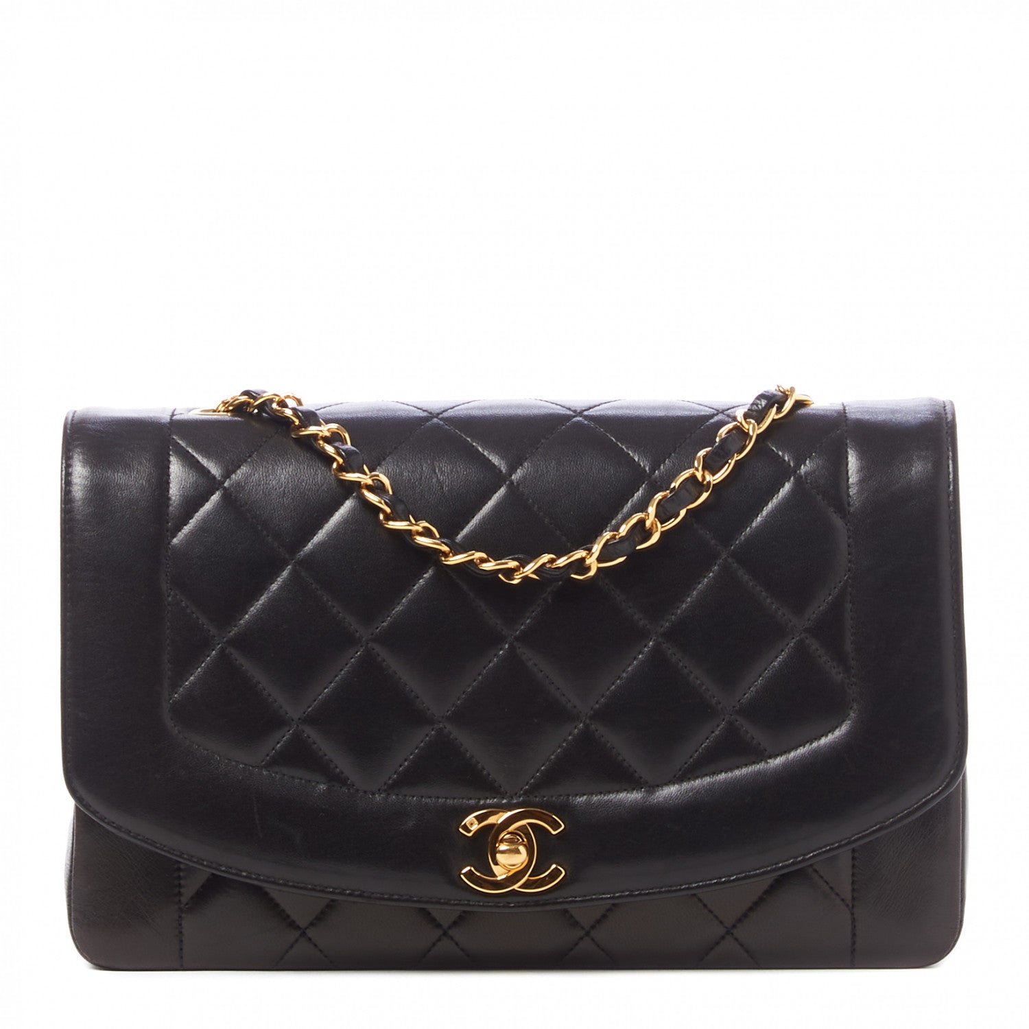 Chanel Lambskin Quilted Medium Single Flap Black 1 of 10