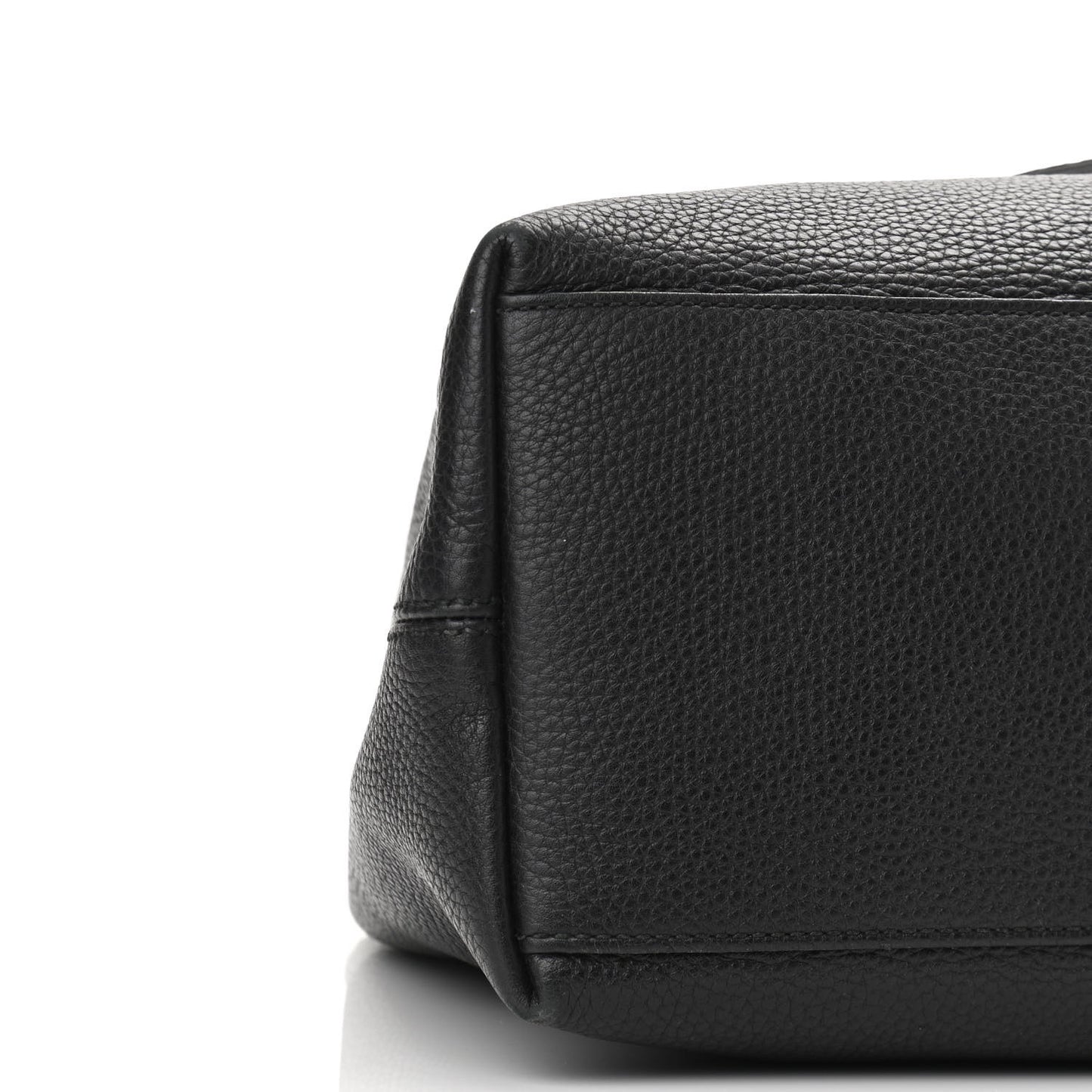 Pebbled Calfskin Studded Medium Soho Chain Shoulder Bag Black