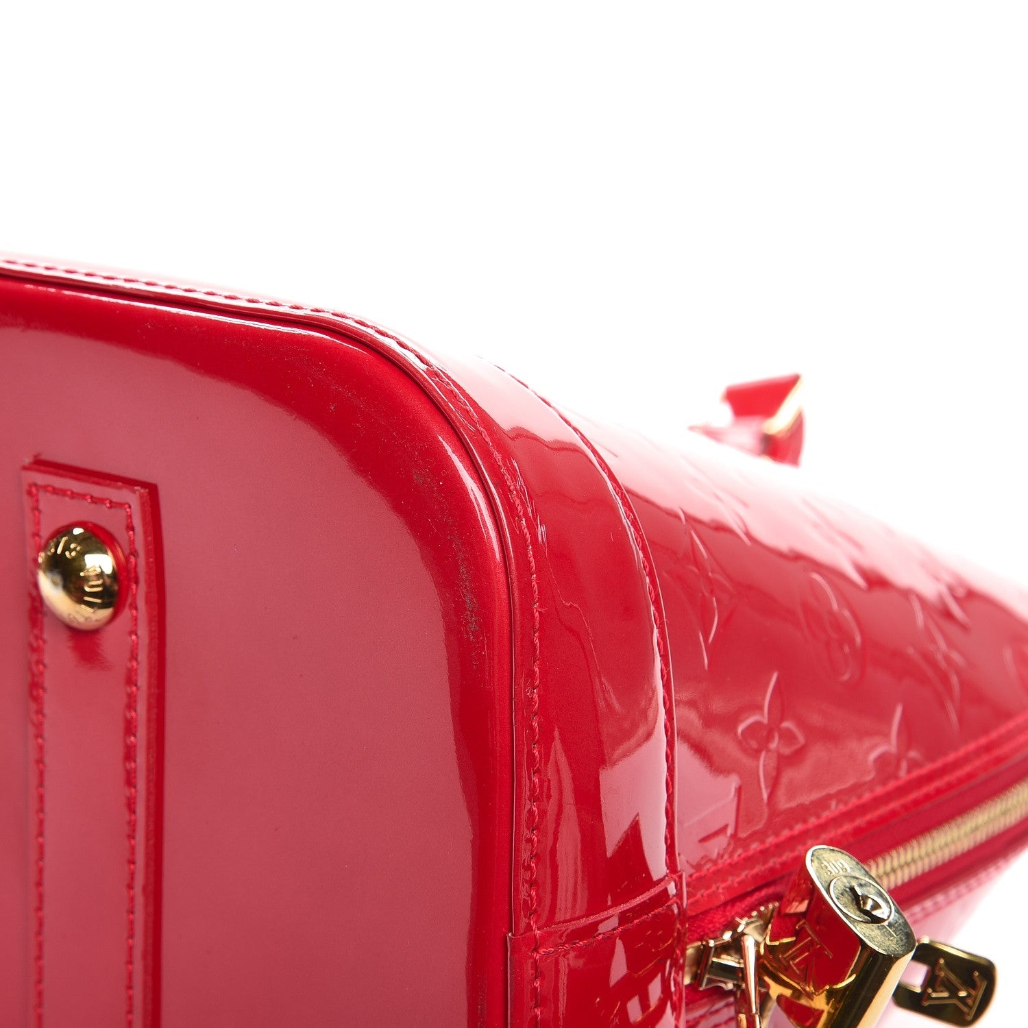 Louis Vuitton Vernis Alma GM Rouge Grenadine 10 of 14