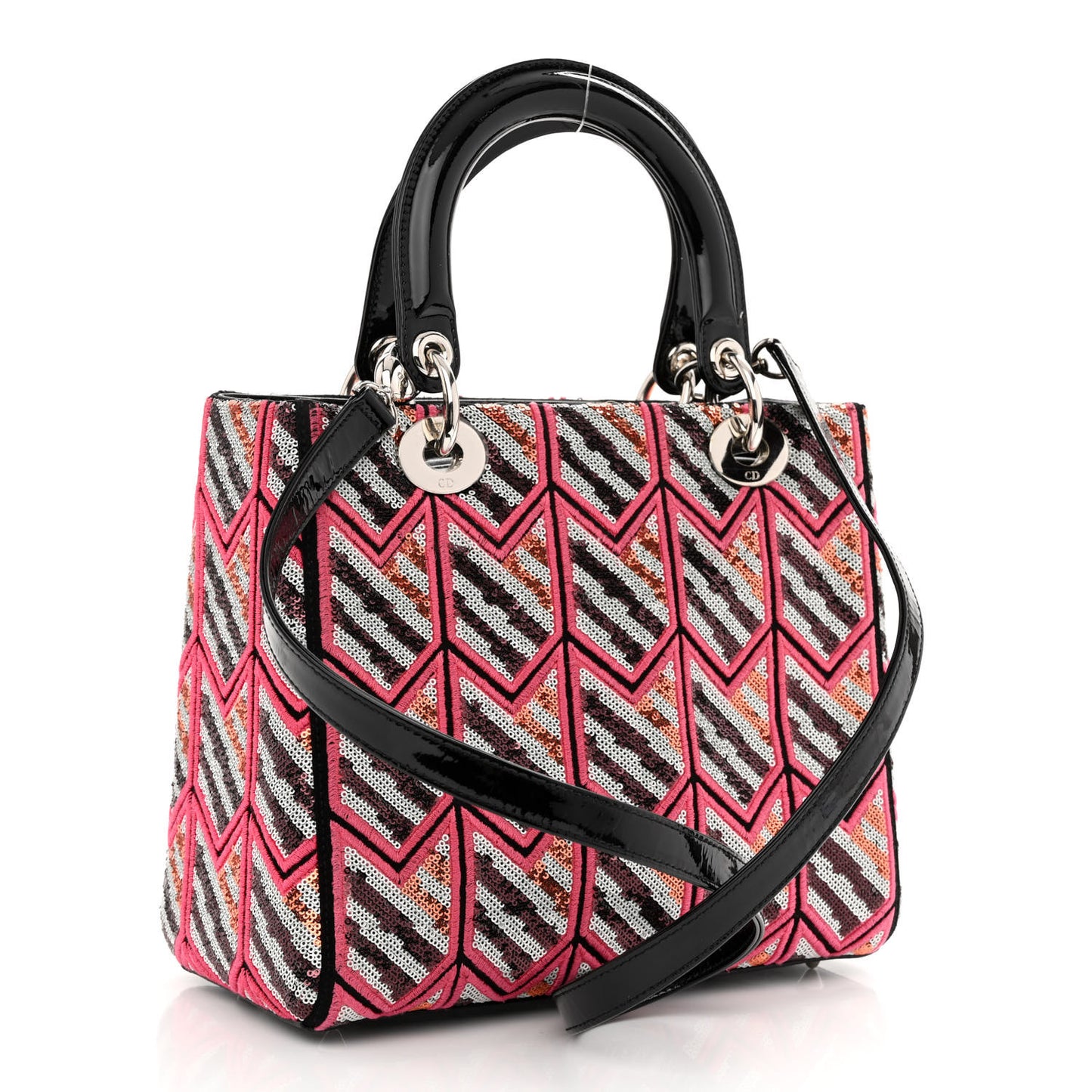 Patent Sequin Mini Lady Dior