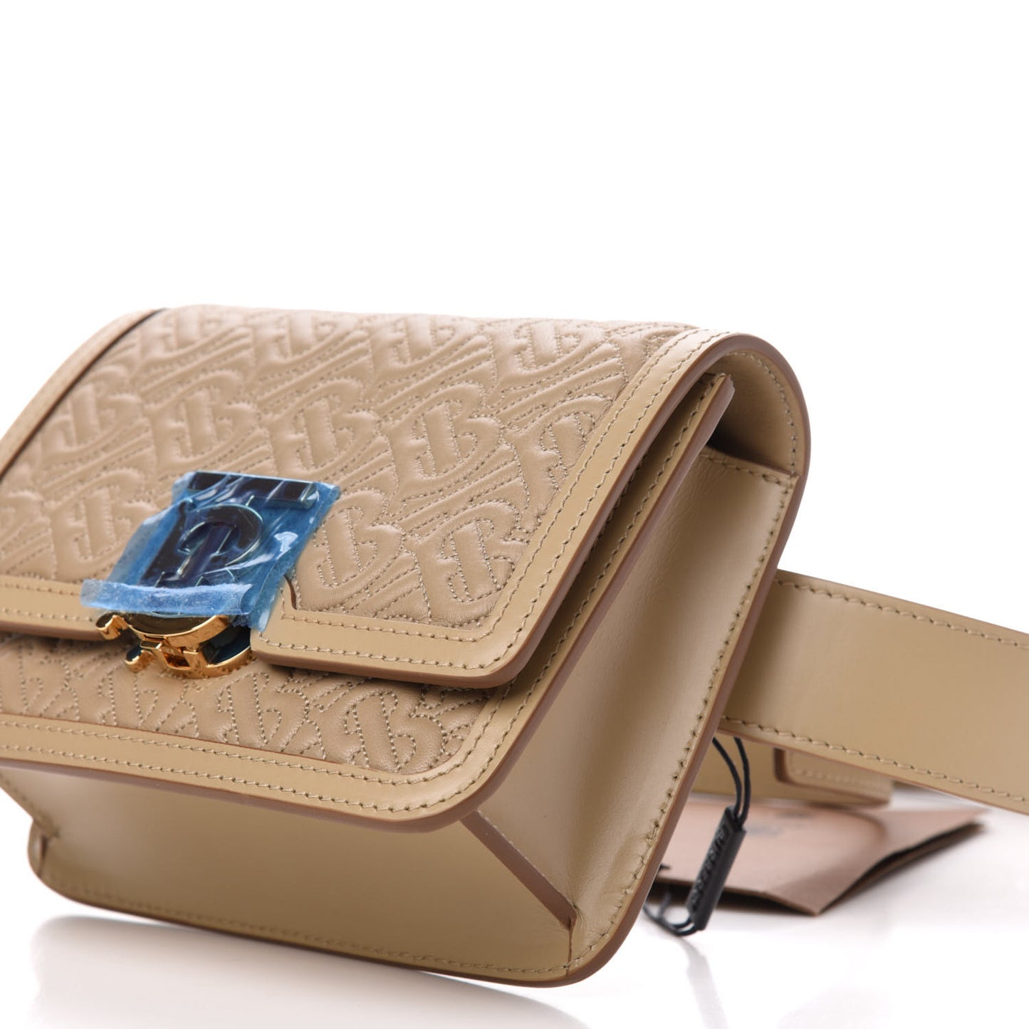 Lambskin Embossed Monogram TB Bum Bag Honey