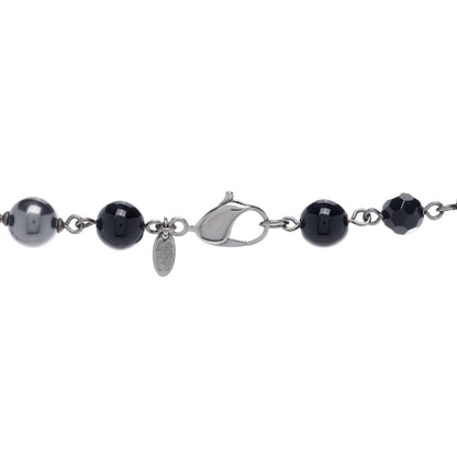 Chanel Ruthenium Pearl Beaded CC Long Necklace Black 3 of 3