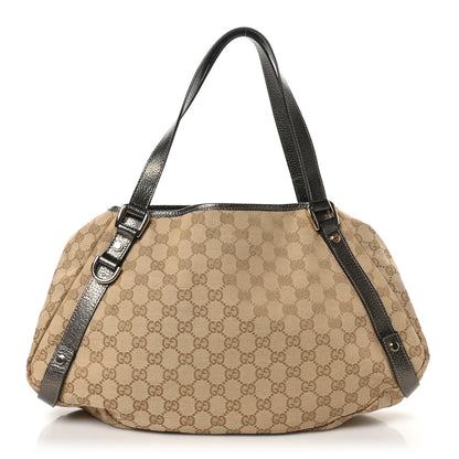 Gucci Monogram Medium Abbey Shoulder Bag Pewter 1 of 10