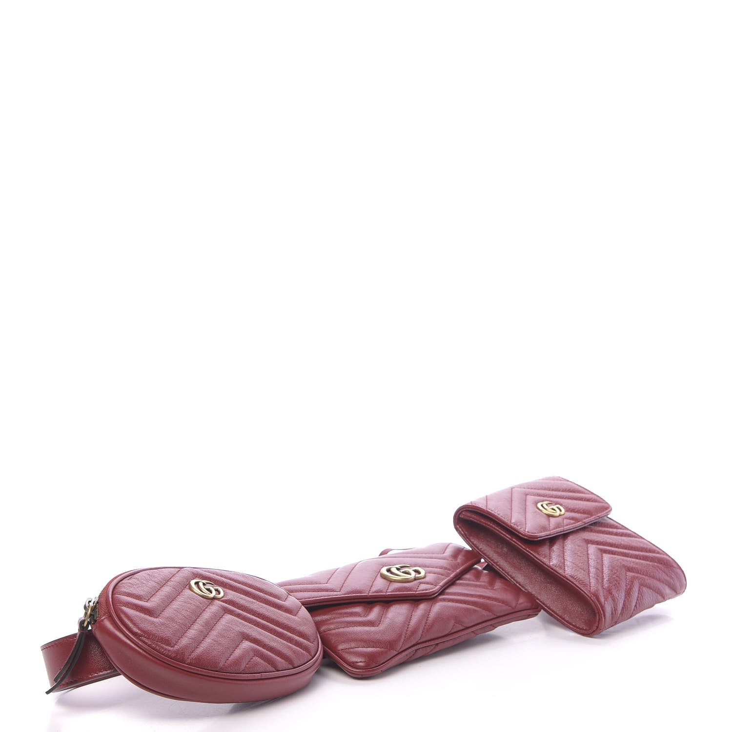 Gucci Azalea Calfskin Matelasse GG Marmont Multi Belt Bag 95 38 Romantic Cerise 4 of 13