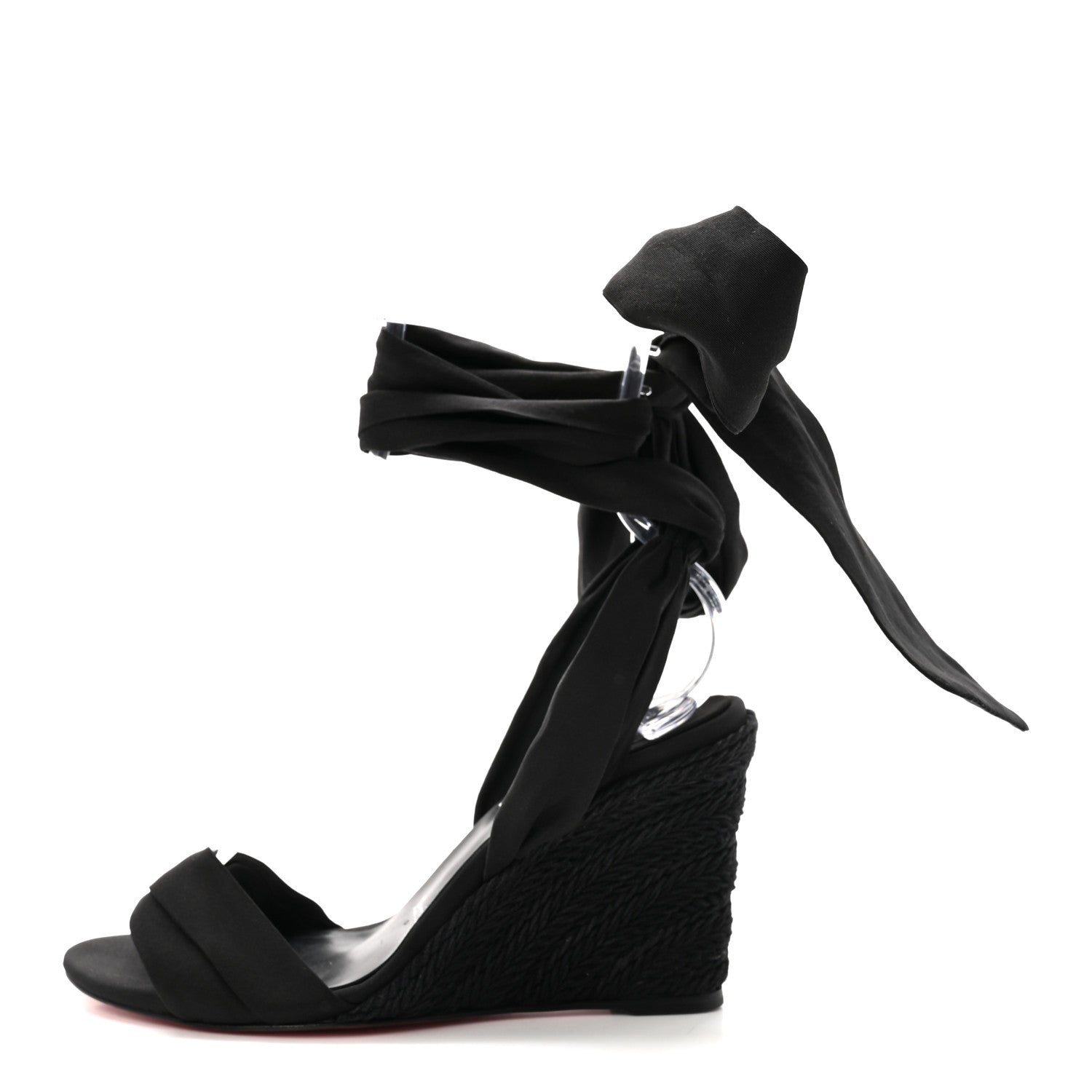Christian Louboutin Suede Faille Melides Du Desert 85 Heels 36 Black 1 of 9