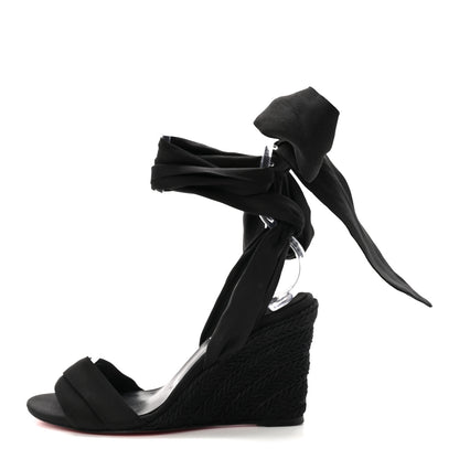 Christian Louboutin Suede Faille Melides Du Desert 85 Heels 36 Black 1 of 9