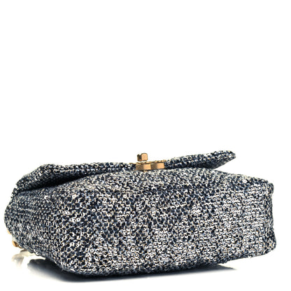 Chanel Sequin Quilted Medium Chanel 19 Flap Silver 4 of 9