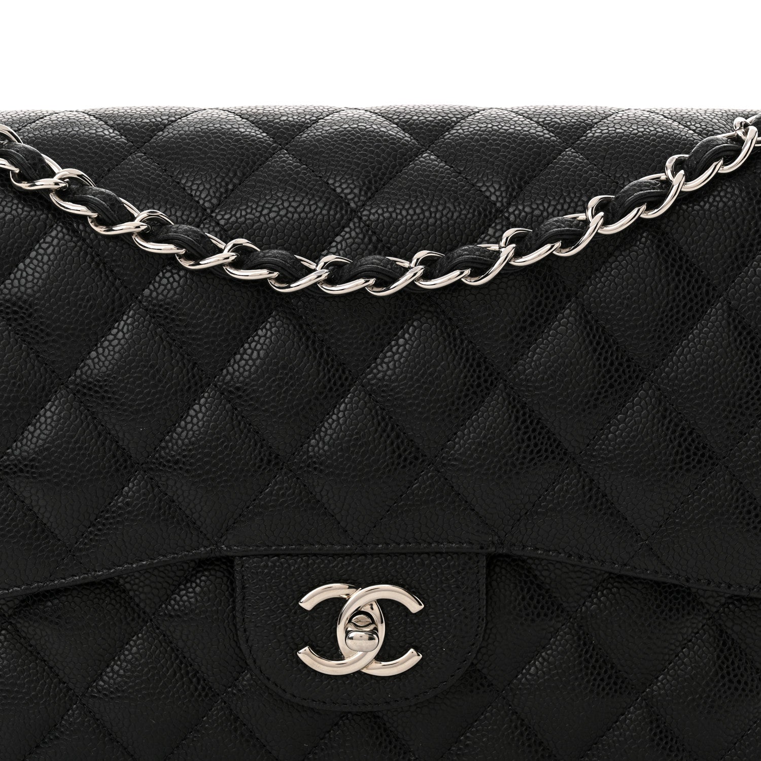 Chanel Caviar Quilted Jumbo Double Flap Black 8 of 11