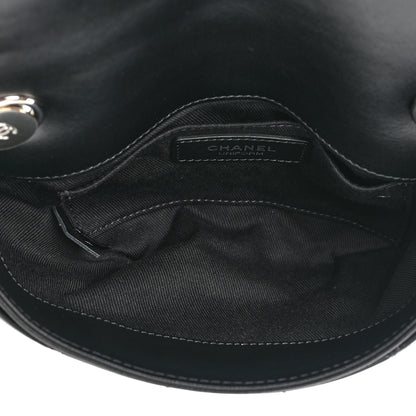 Chanel Calfskin Quilted CC Uniform Flap Belt Bag Black 5 of 9