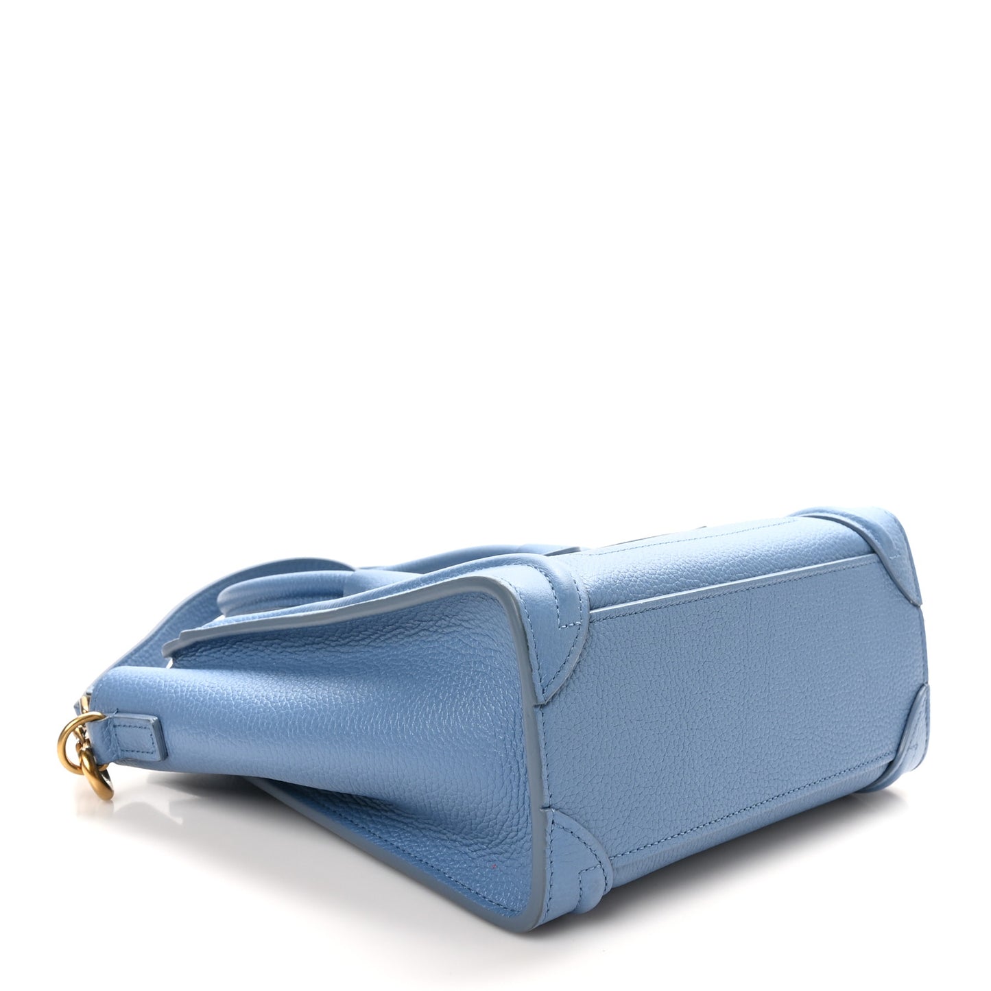 Drummed Calfskin Nano Luggage Azure