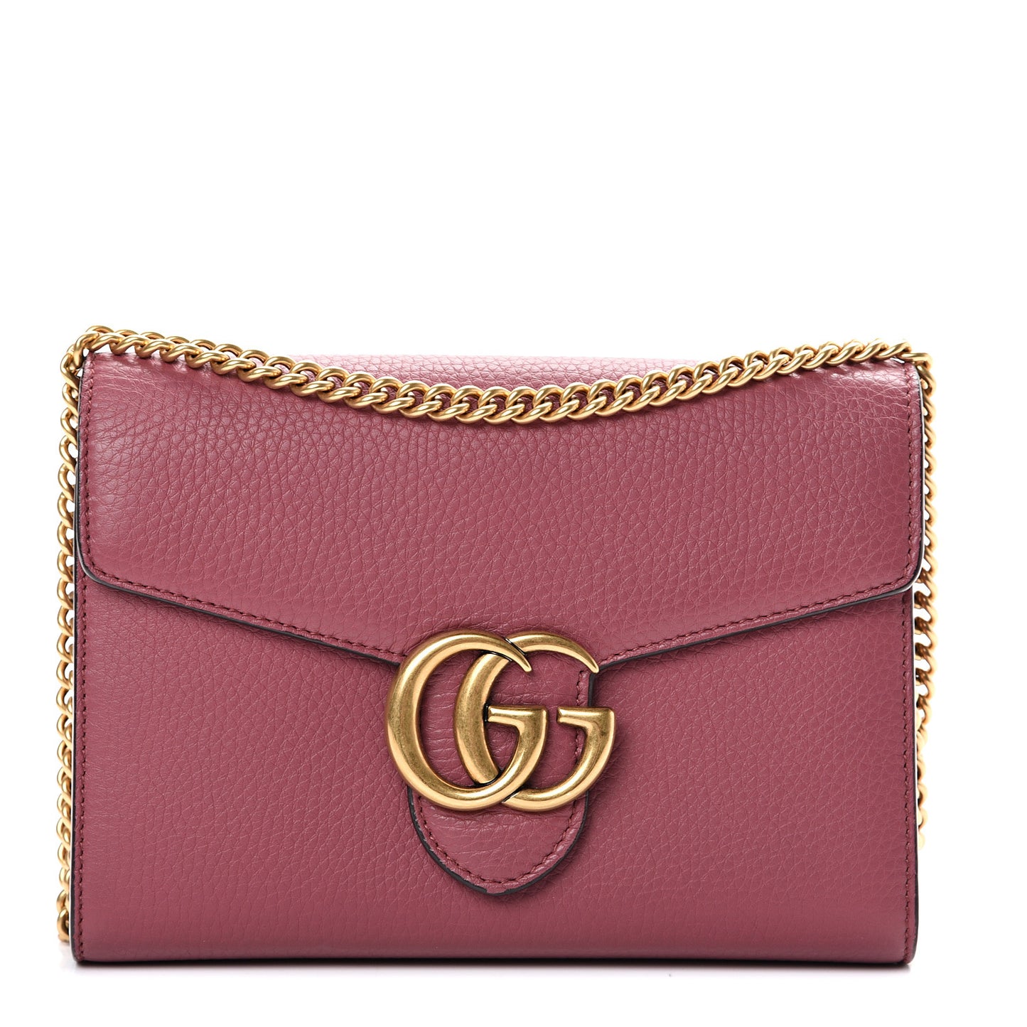 Cellarius Calfskin GG Marmont Chain Wallet Dry Rose
