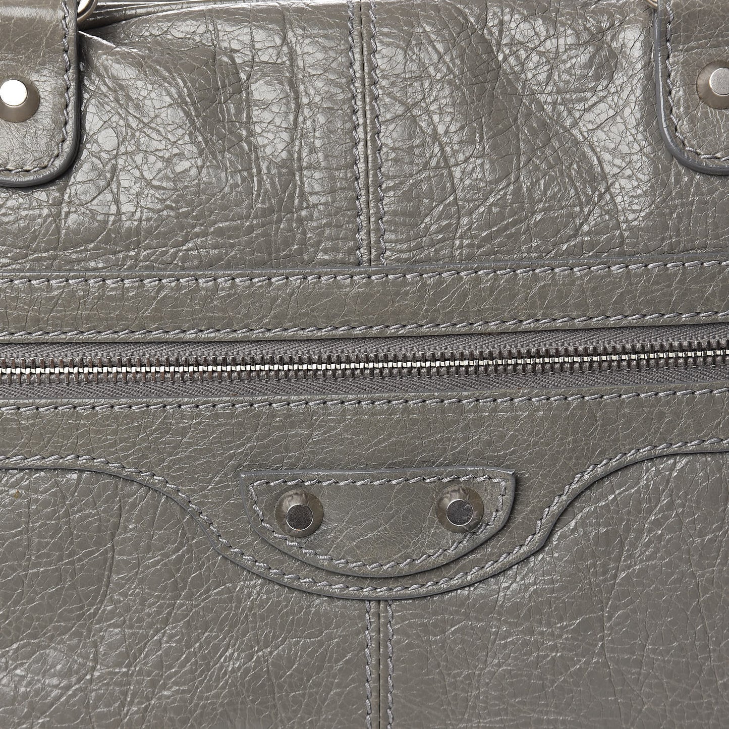 Agneau Classic Hardware Mens Mini Folder Gris Fumee