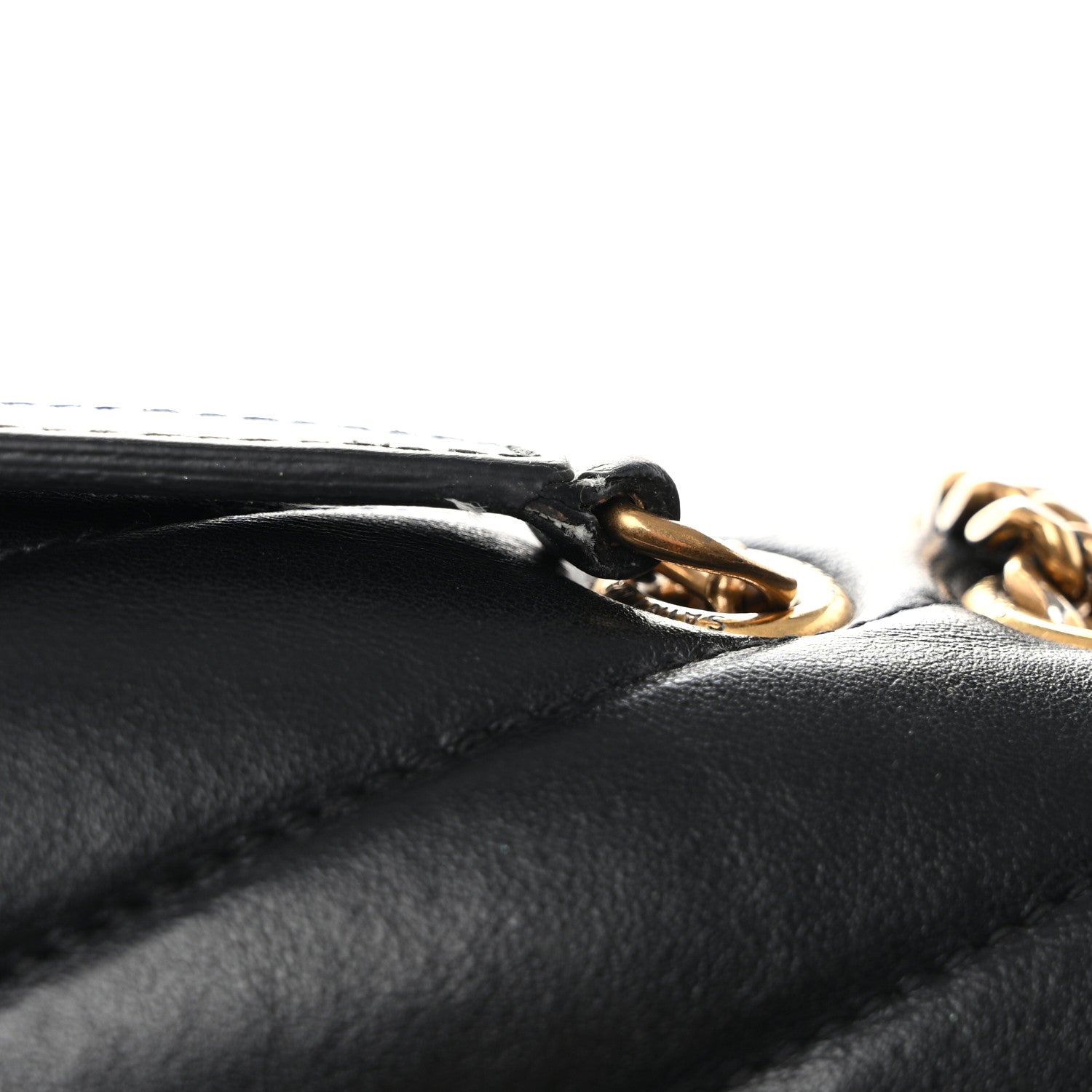 Saint Laurent Calfskin Y Quilted Monogram Small Loulou Chain Satchel Black 12 of 13