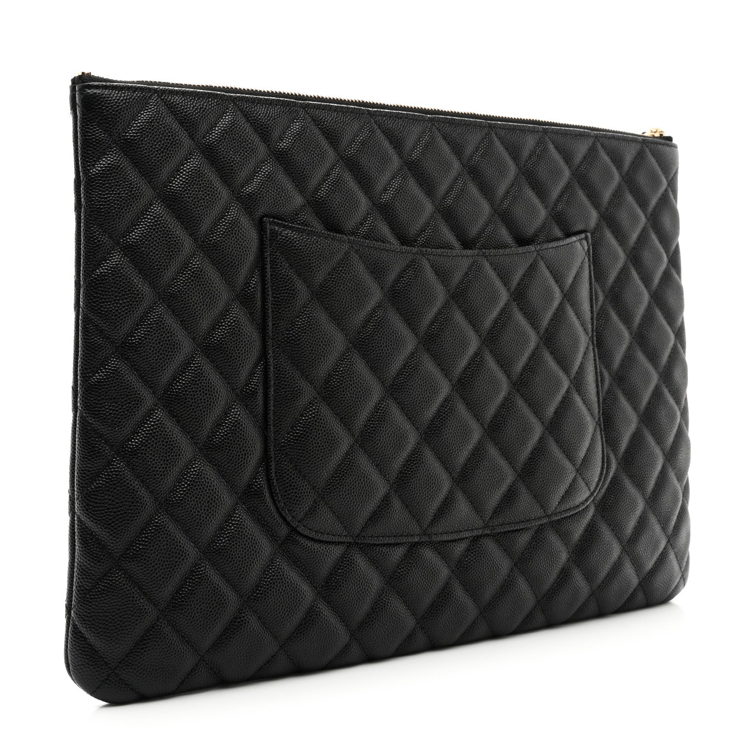Chanel Caviar Quilted Large Cosmetic Case Black 3 of 8
