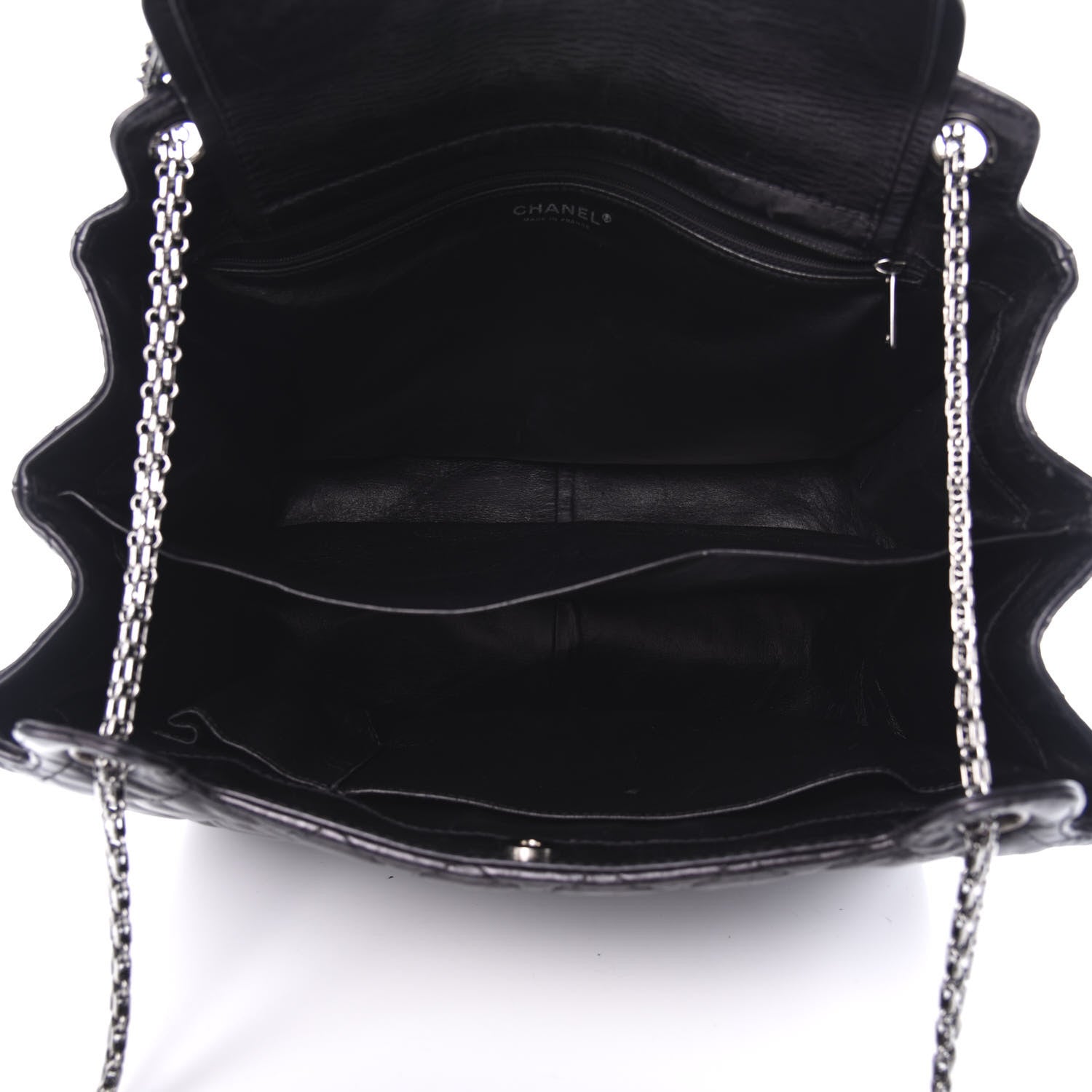 Chanel Metallic Calfskin Quilted XL Accordion Reissue Flap Black 5 of 12