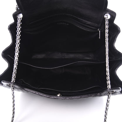 Chanel Metallic Calfskin Quilted XL Accordion Reissue Flap Black 5 of 12