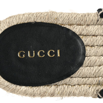 Gucci Nappa Matelasse GG Marmont Espadrille Slippers 38 Black 8 of 10