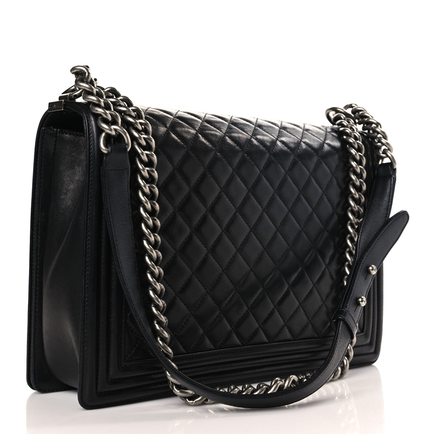 Chanel Calfskin Quilted Large Boy Flap Black 3 of 9