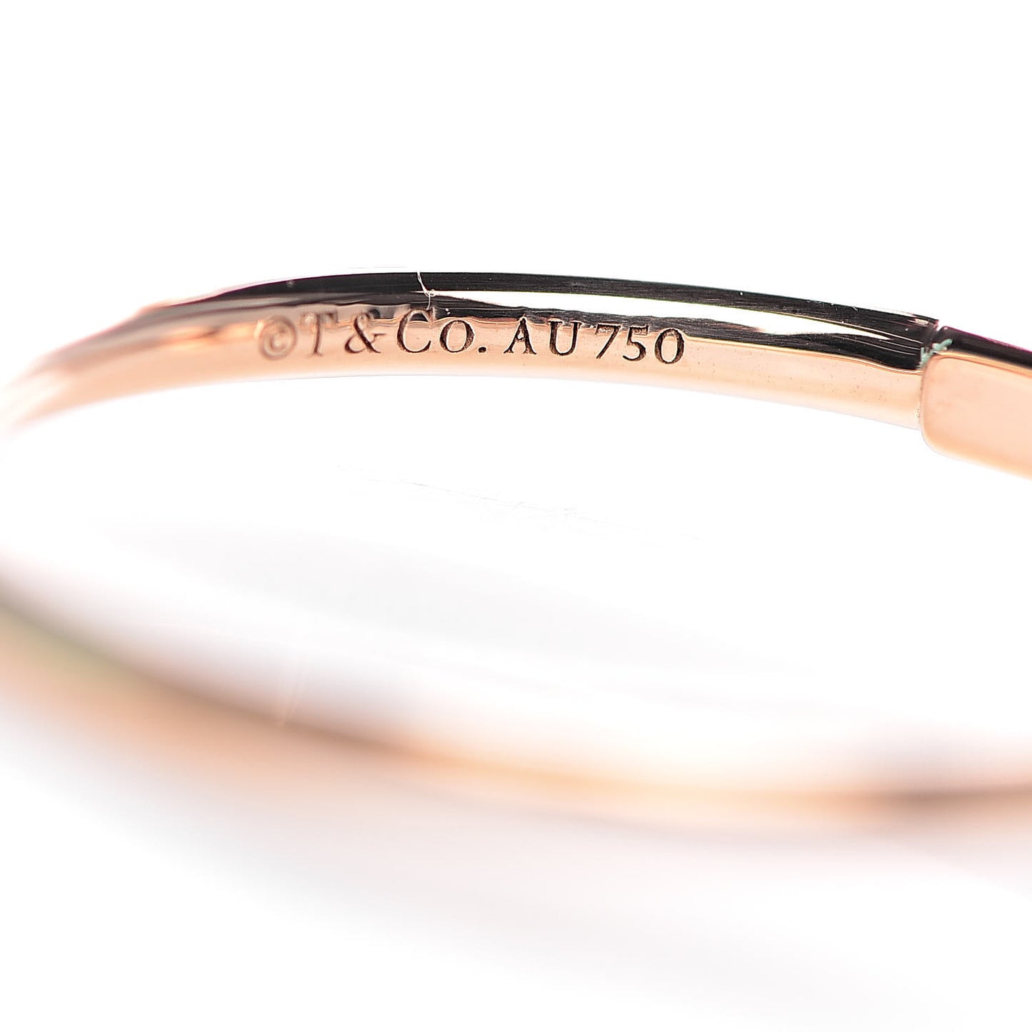 18K Rose Gold T Wire Ring 57 8