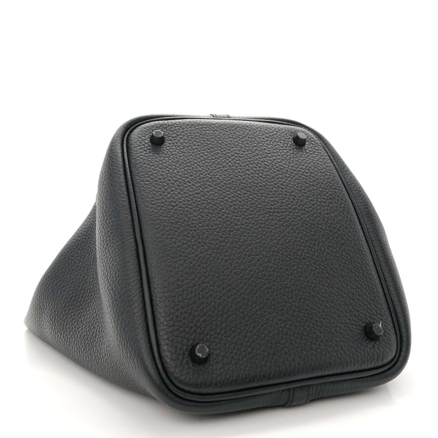 Taurillon Clemence Monochrome Picotin Lock 22 MM Black