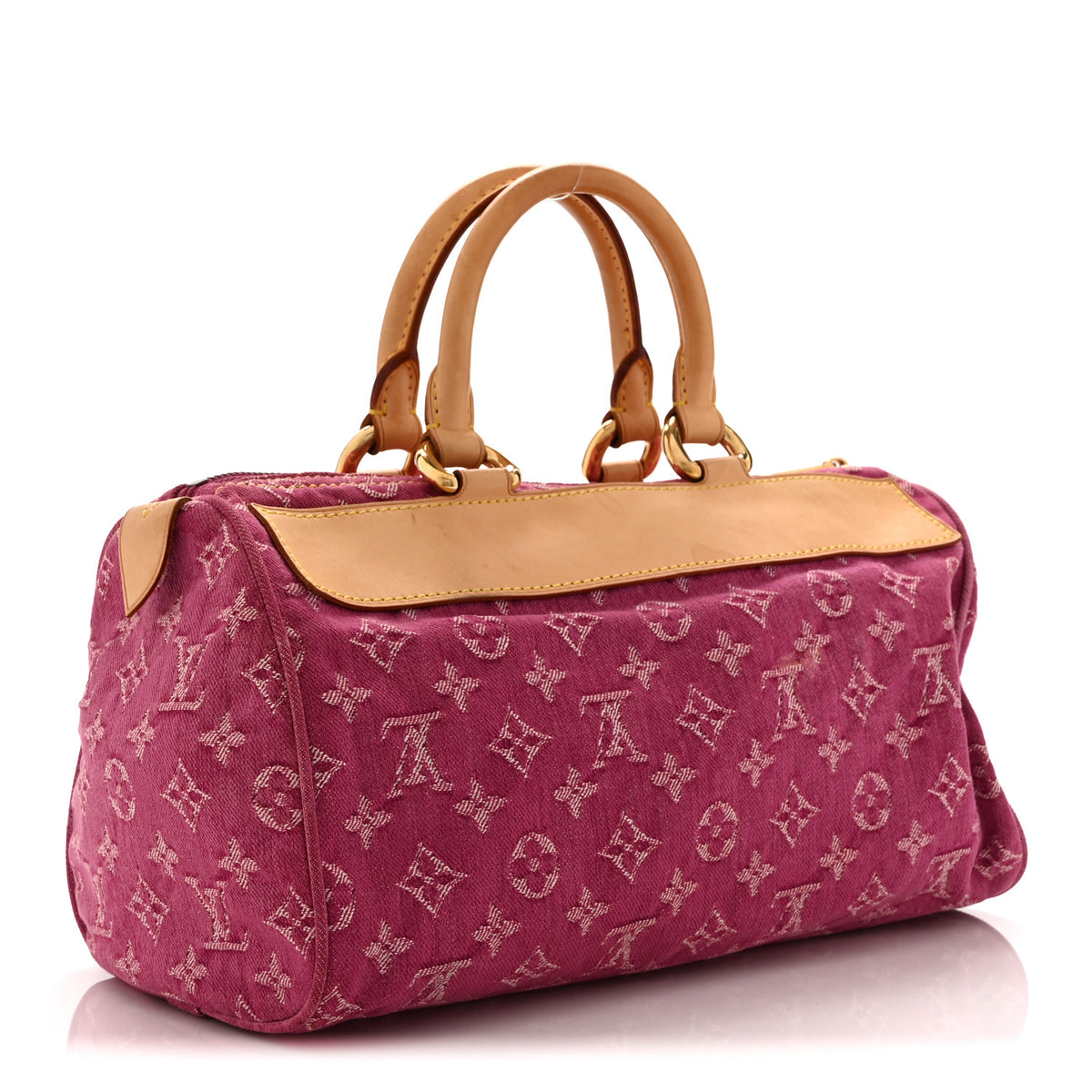 Monogram Denim Neo Speedy Fuchsia
