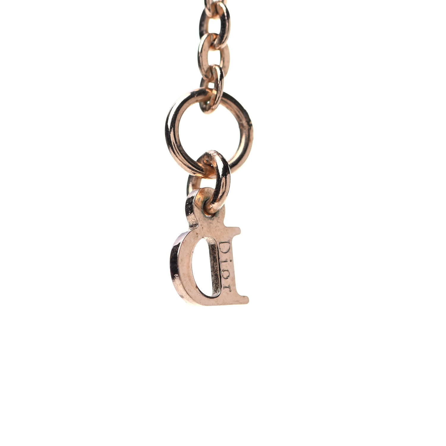 Christian Dior Swarovski Crystal Butterfly Drop Necklace Gold 4 of 4