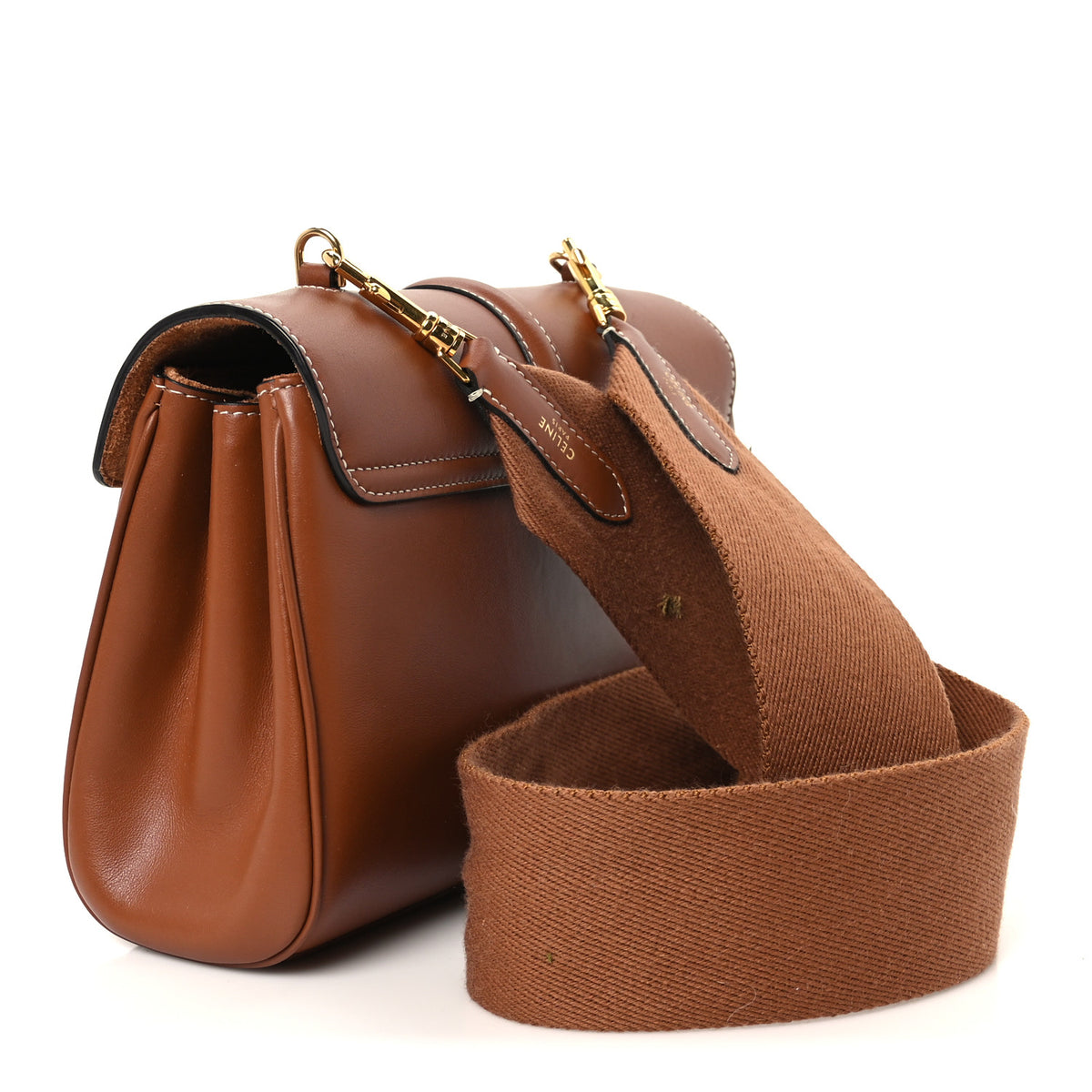 Celine Smooth Calfskin Teen Soft 16 Shoulder Bag Tan 2 of 12