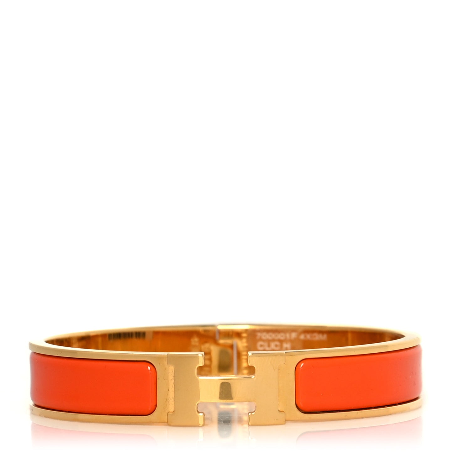 Enamel Narrow Clic Clac H Bracelet GM Orange