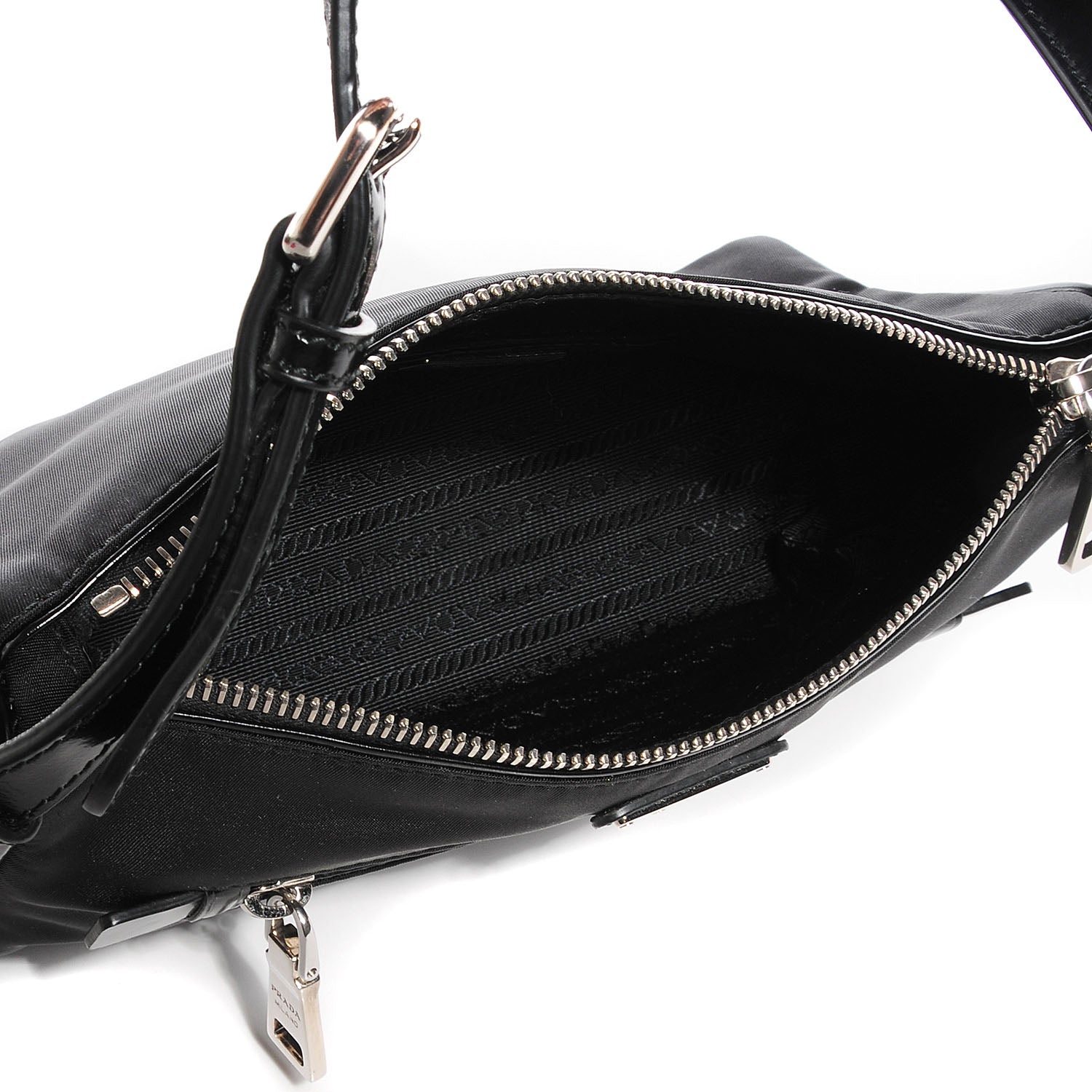 Prada Tessuto Nylon Shoulder Bag Nero Black 90345 – FASHIONPHILE