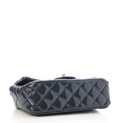 Chanel Patent Calfskin Quilted Mini Rectangular Flap Dark Blue 4 of 7