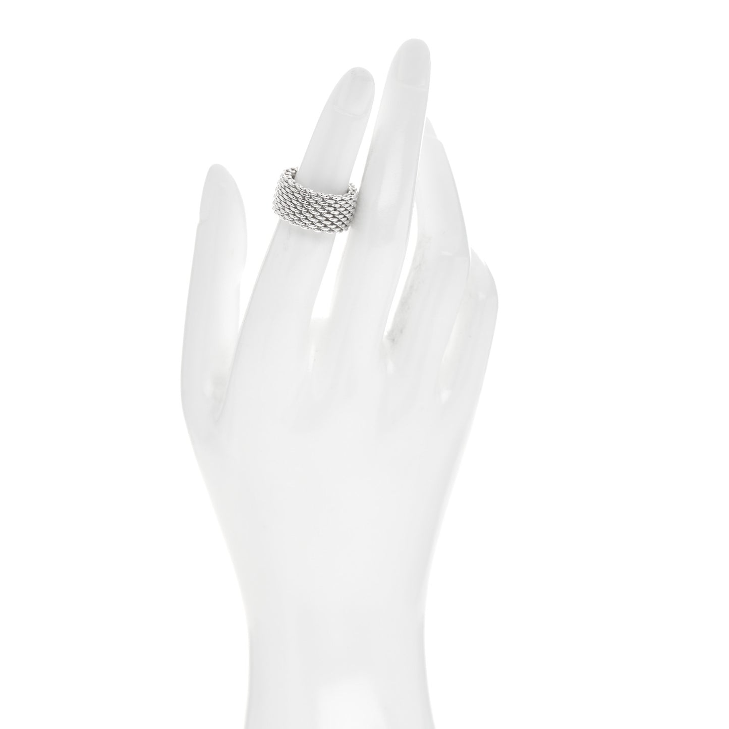 Sterling Silver Somerset Mesh Ring 50 5.5