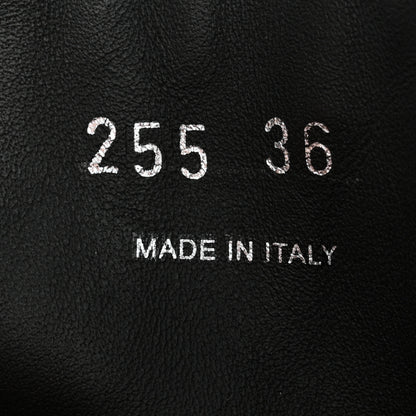 Prada Spazzolato Rois Nylon Metal Triangle Logo Monolith Pouch Pocket 55mm Boots 36 Black 6 of 8