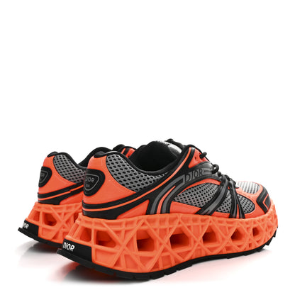 Christian Dior Technical Mesh Calfskin Mens B35 NXXT Sneakers 45 Black Orange 5 of 9