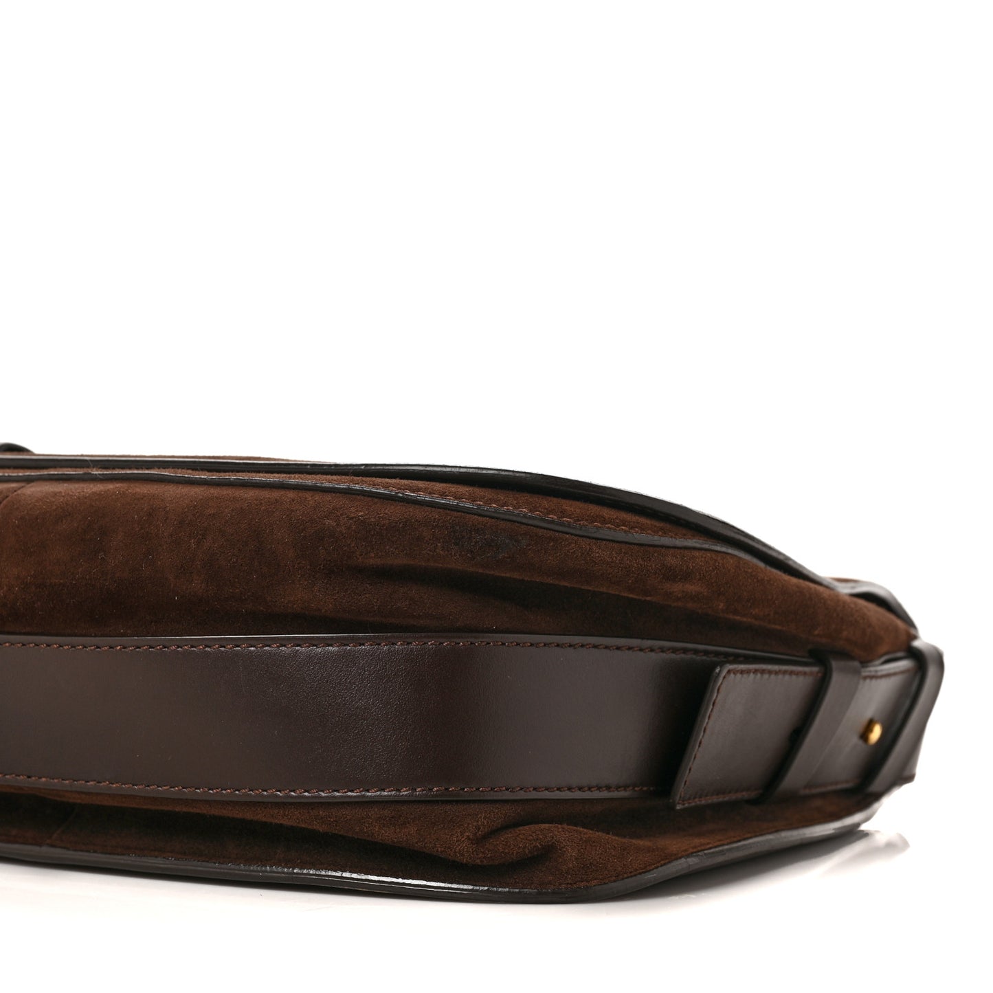Suede Jennifer Saddle Bag Brown