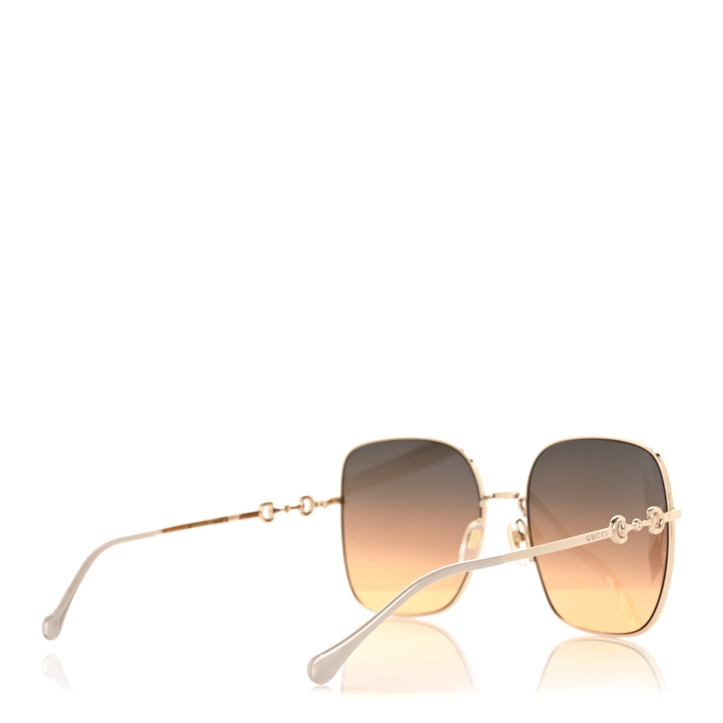 Metal Horsebit Square Sunglasses GG0879S Gold