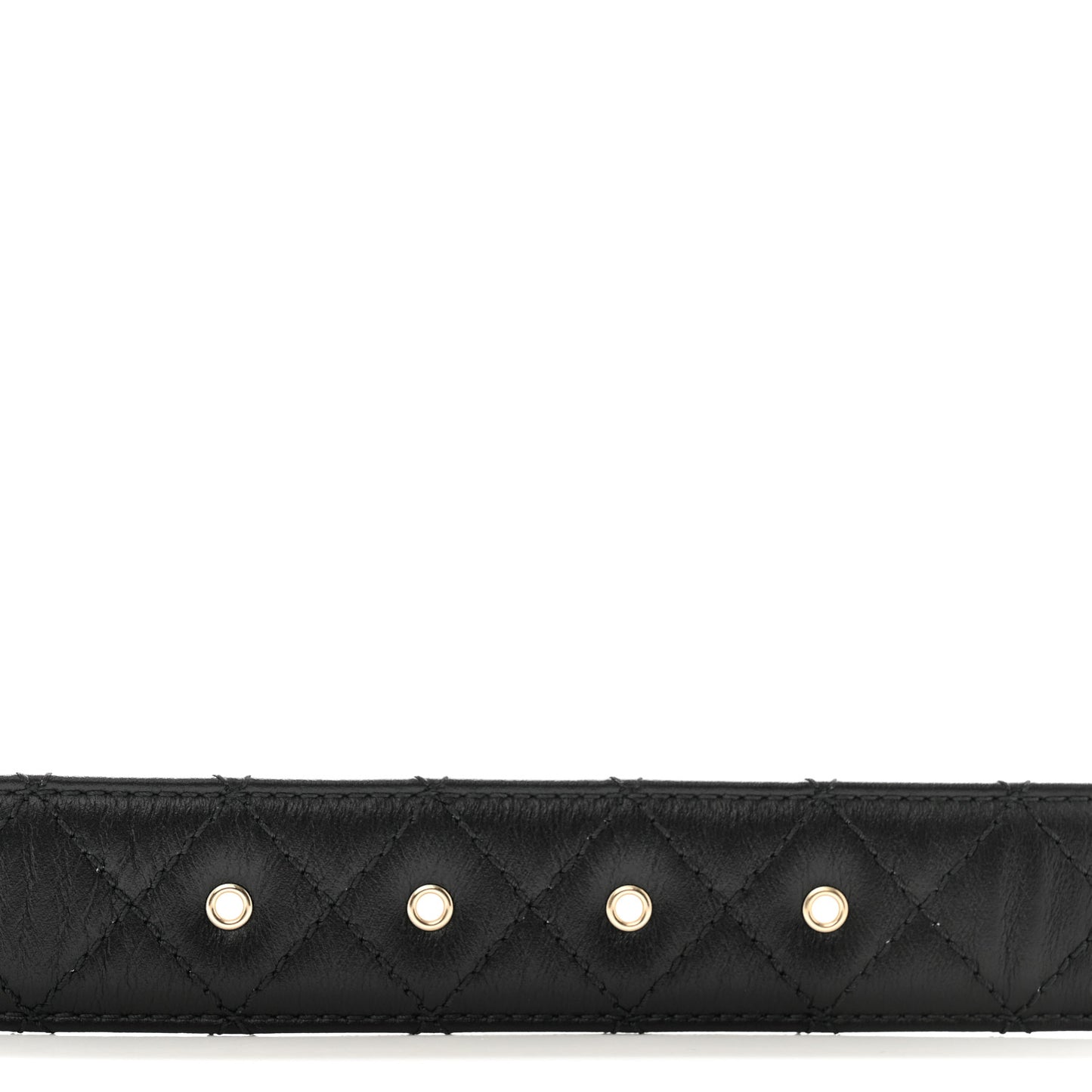 Calfskin Quilted CC Chain Belt 75 30 Black