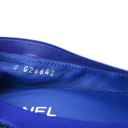 Chanel Tweed CC Elastic Cap Toe Ballerina Flats 40 Blue 9 of 10