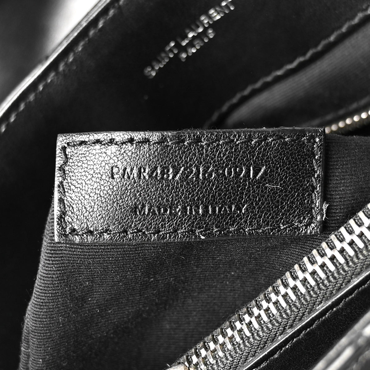 Calfskin Y Quilted Monogram Medium Loulou Chain Satchel Black