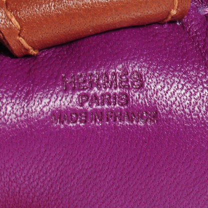 Hermes Milo Lambskin Grigri Rodeo Horse Bag Charm PM Anemone Bleu Izmir Fauve 4 of 5