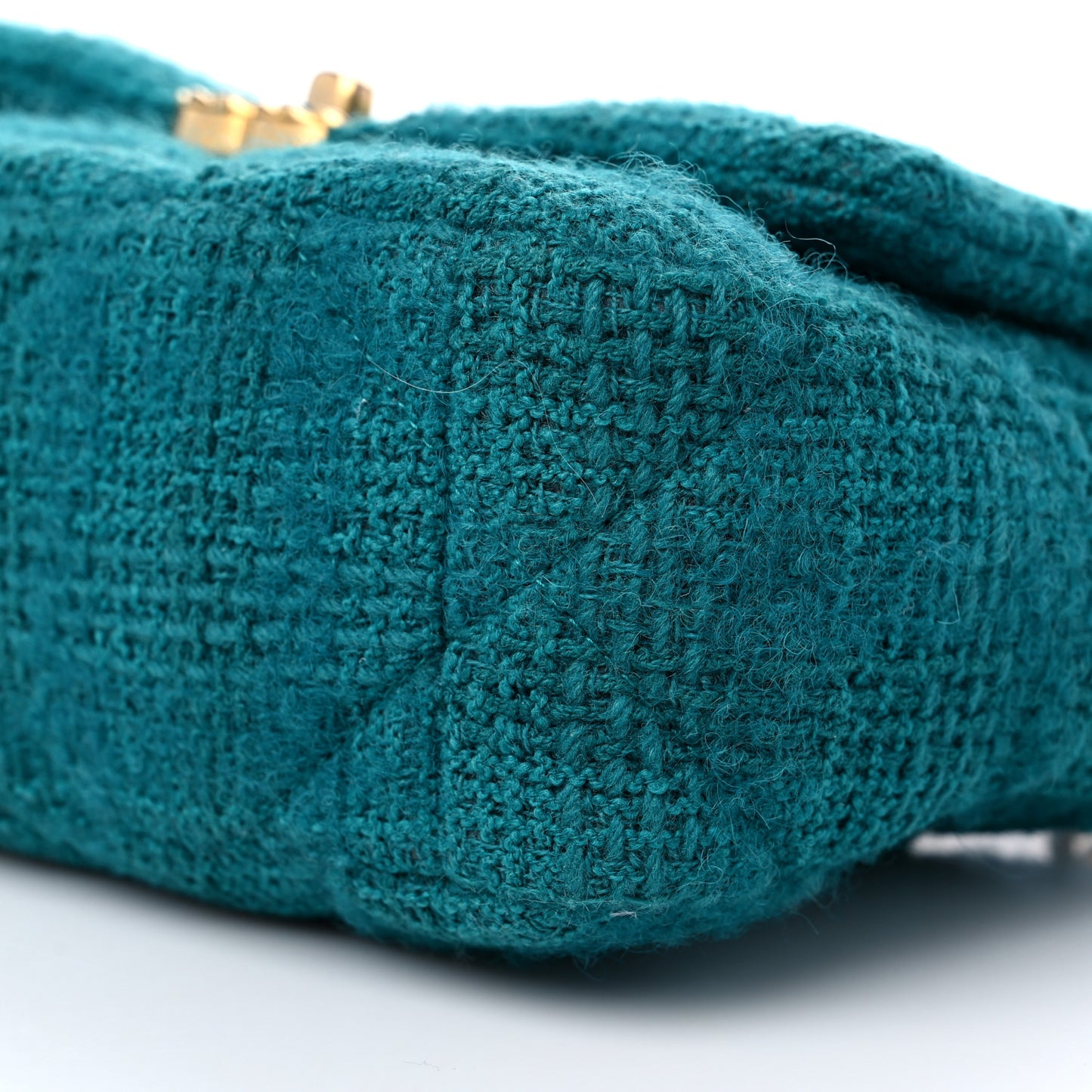 Tweed Quilted Medium Chanel 19 Flap Green