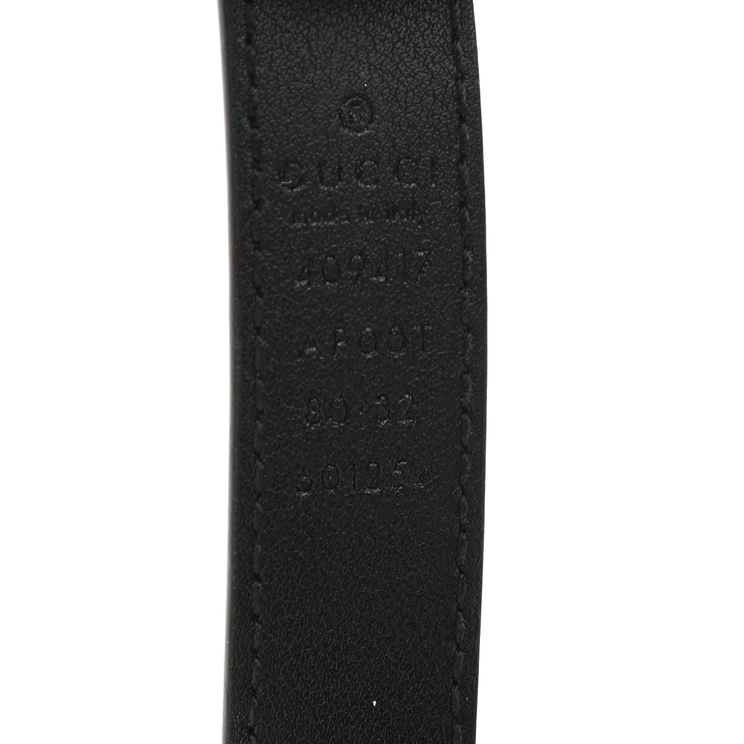 Gucci Calfskin Double G 20mm Belt 80 32 Black 3 of 5