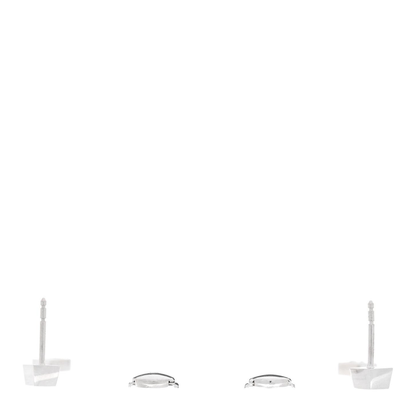 18K White Gold Diamond Frank Gehry Torque Drop Earrings