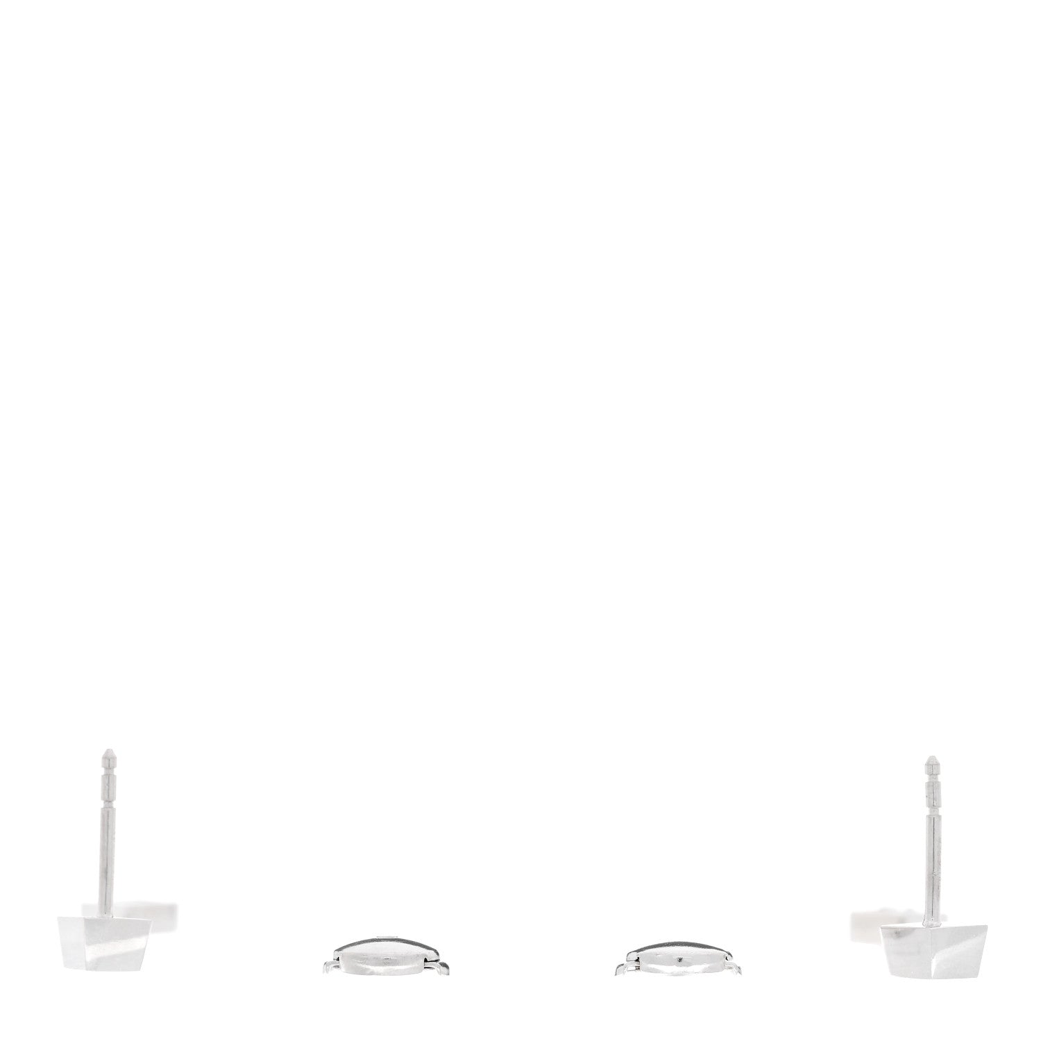 Tiffany 18K White Gold Diamond Frank Gehry Torque Drop Earrings 3 of 4