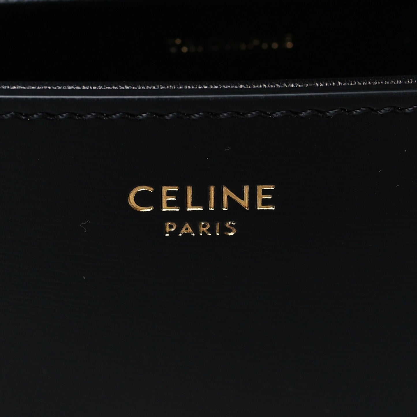 Shiny Calfskin Triomphe Chain Shoulder Bag Black