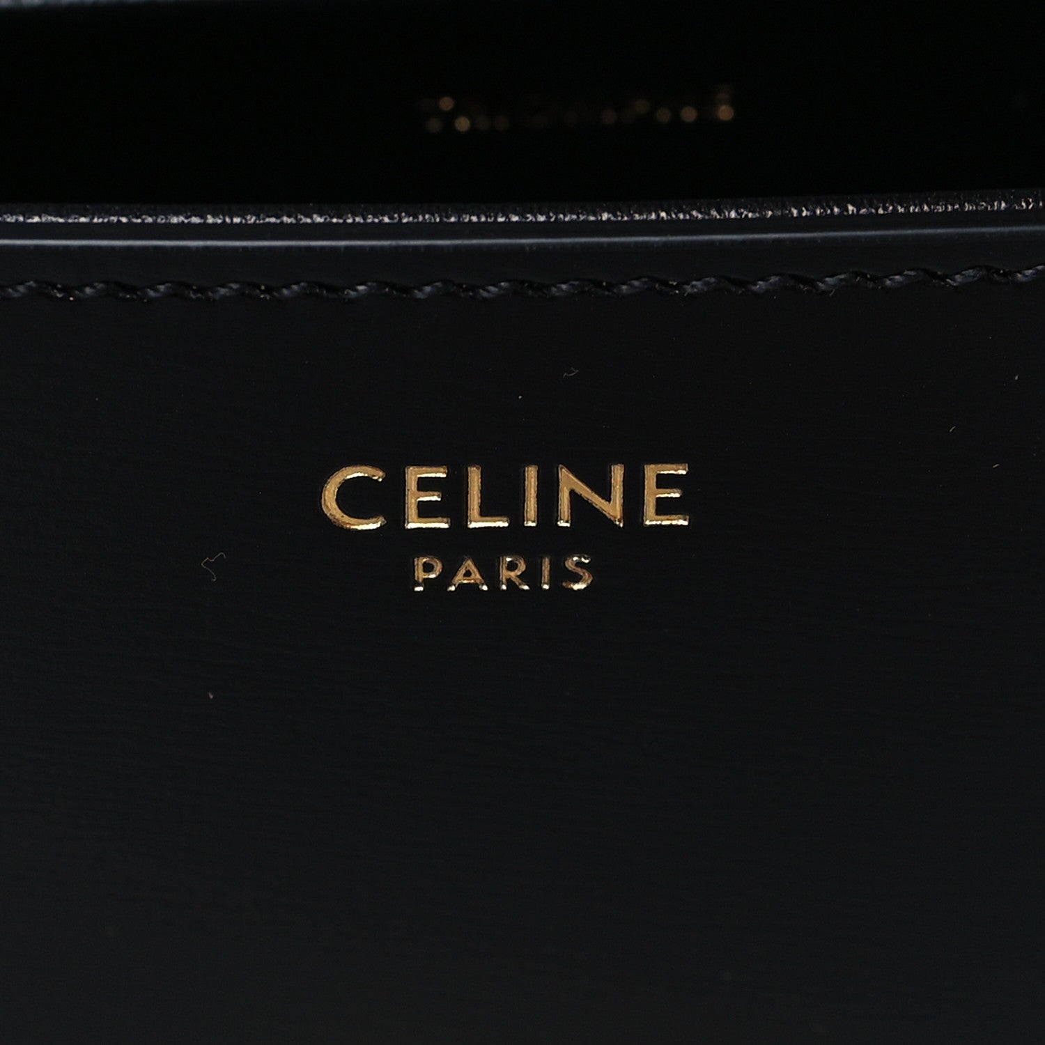Celine Shiny Calfskin Triomphe Chain Shoulder Bag Black 6 of 9