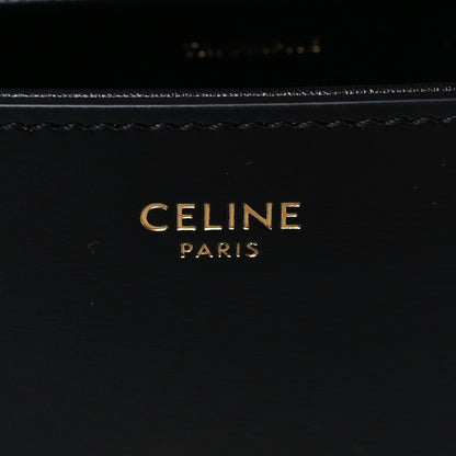 Celine Shiny Calfskin Triomphe Chain Shoulder Bag Black 6 of 9