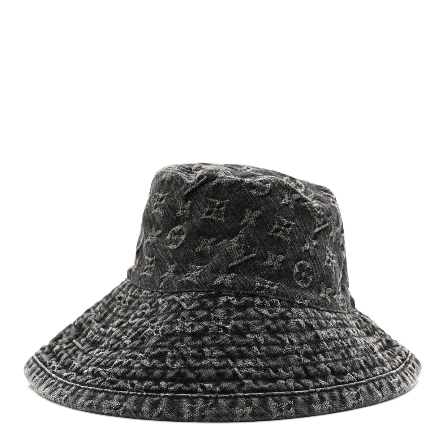 Monogram Denim Bucket Hat Black