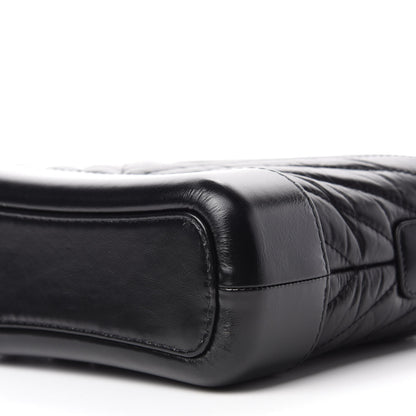 Chanel Aged Calfskin Chevron Quilted Small Gabrielle Hobo Black 7 of 11