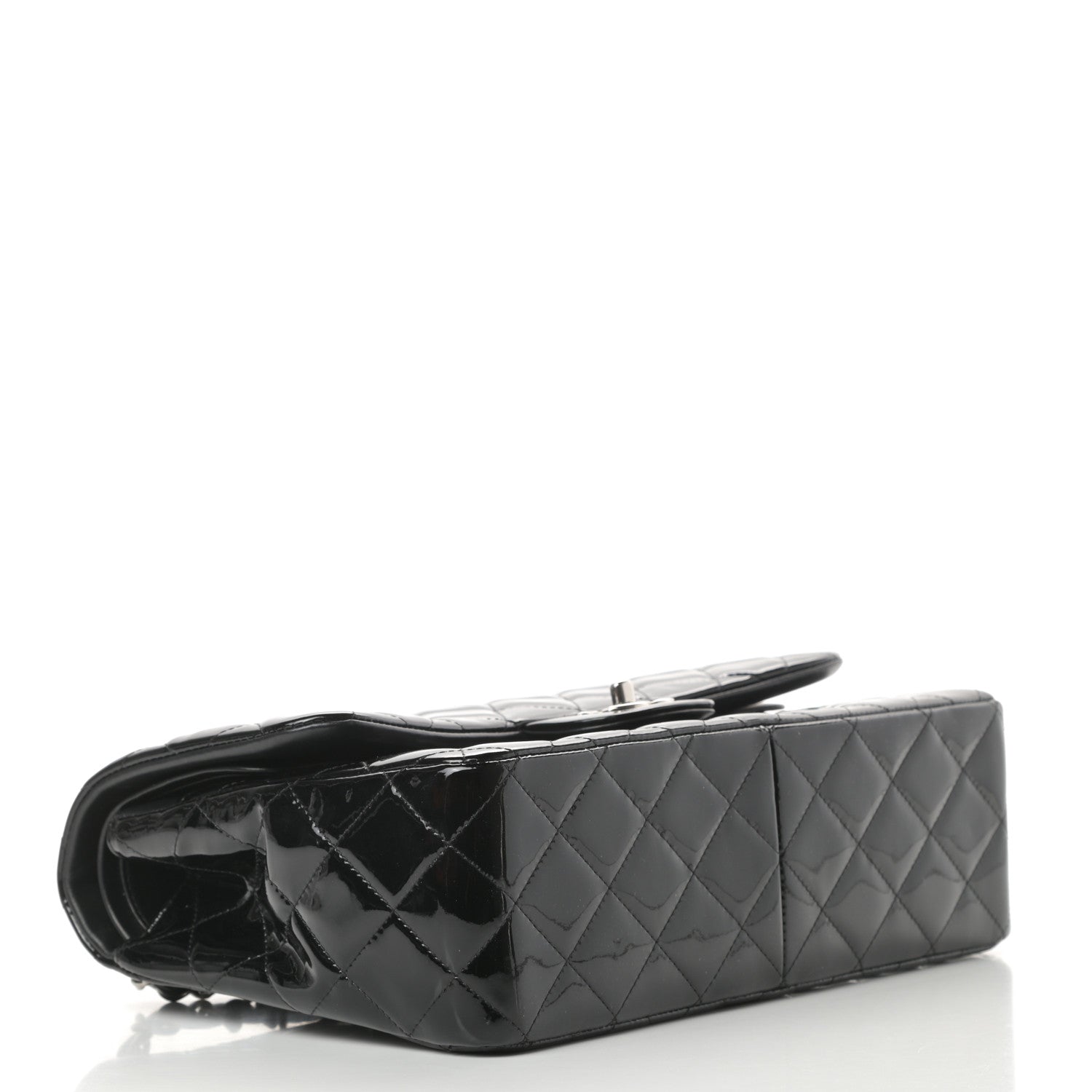 Chanel Patent Quilted Jumbo Double Flap Black 4 of 13