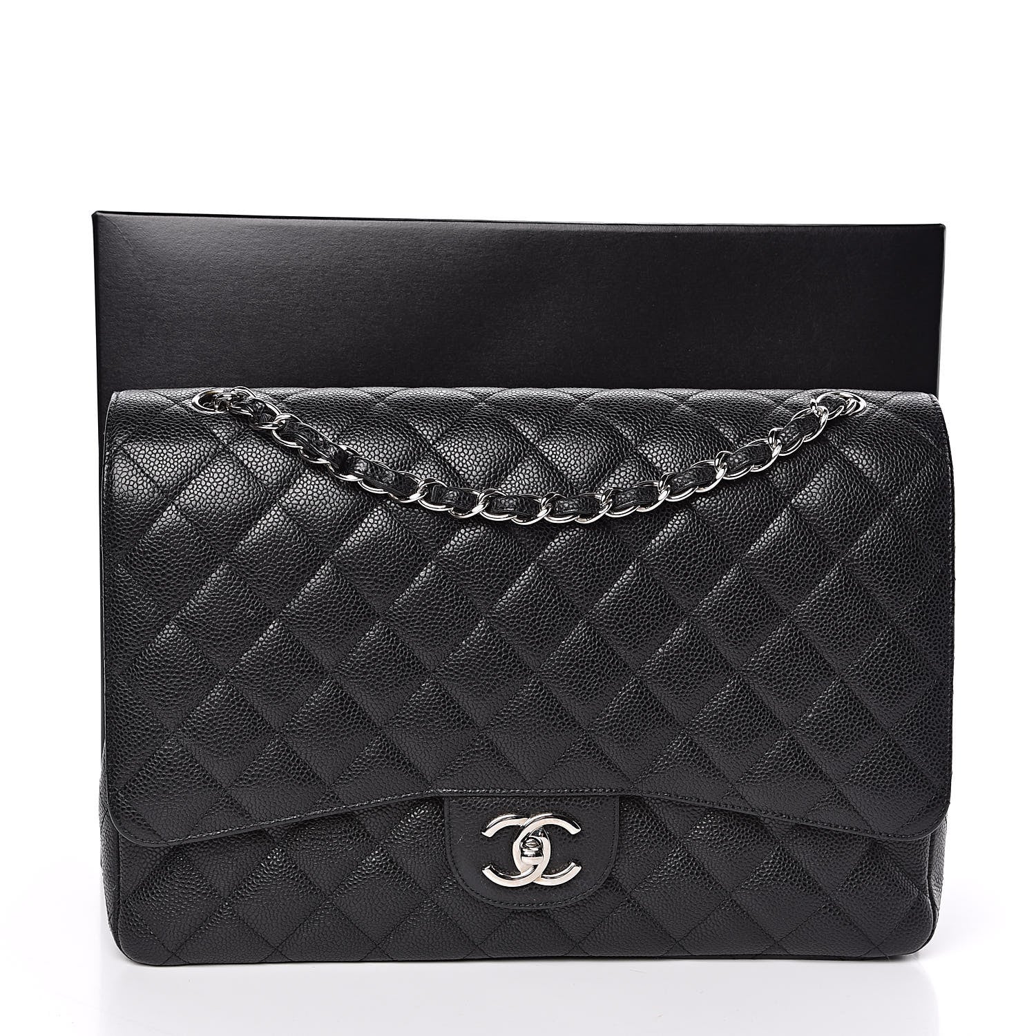 Chanel Caviar Quilted Maxi Double Flap Black 15 of 15